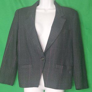 Plaid Dark Grey/Black Blazer